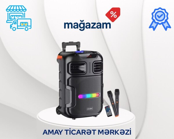 Portativ dinamik Kakusiga KK12102 Flame Light RGB Mikrofon