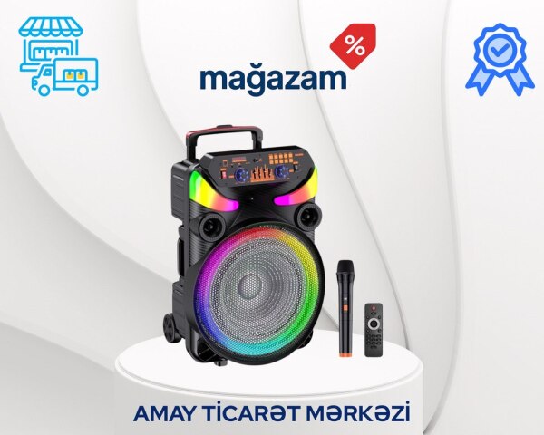 Portativ dinamik Kakusiga KK15101 Flame Light RGB