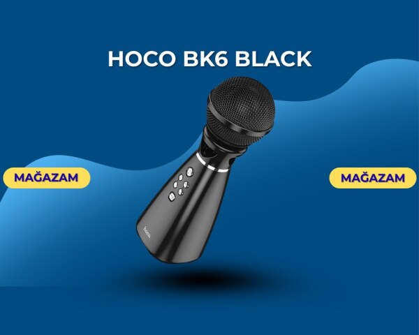 Karaoke mikrofonu Hoco Bk6 Black