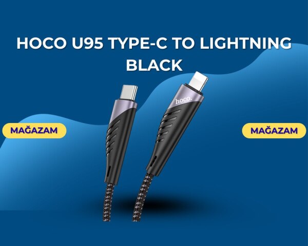 Hoco U95 TypeC to Lightning black