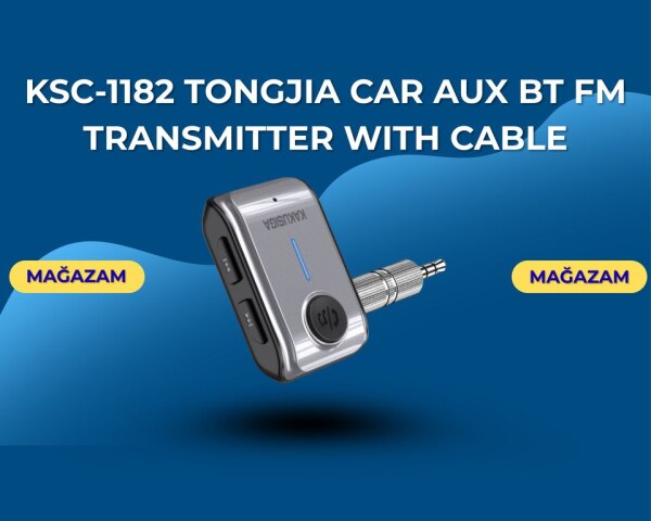 KSC1182 TONGJIA car AUX BT FM Transmitter with cable