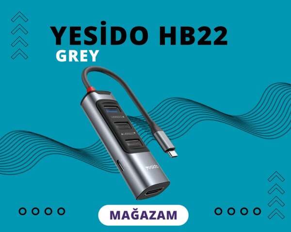 Kabel Yesido HB22USB hub type c 5in1