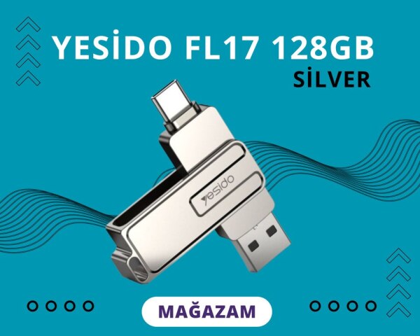 Yesido FL17 128 GB  2in1 TypeC  USB 30 Flash Yaddaş