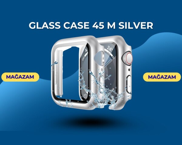 Glass case 45 m silver
