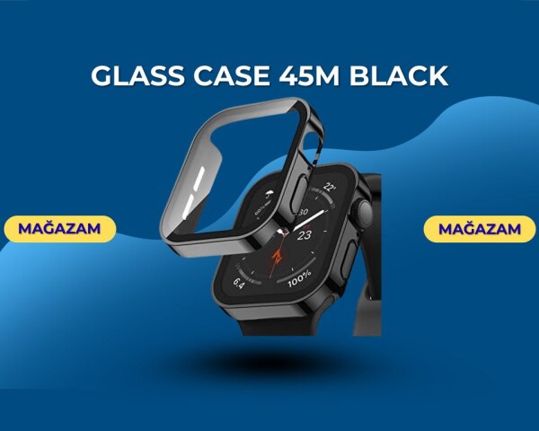 Glass case 45m black