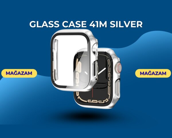 Glass case 41m silver