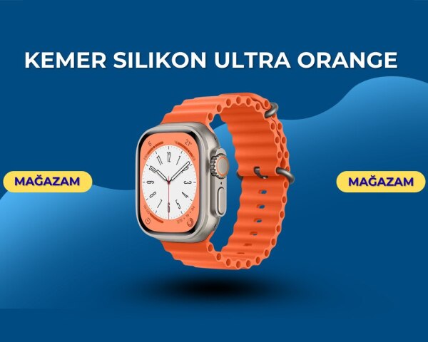 Silikon ultra saat kəməri Narıncı