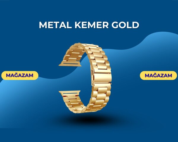 Qızılı metal kəmər