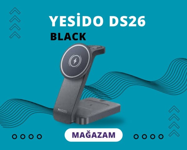 Yesido DS26 Black  Ağıllı Sürətli Şarj