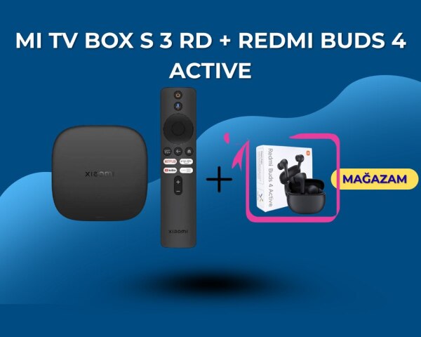 Mi TV box s 3 rd  Redmi Buds 4 Active
