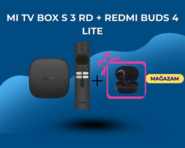 Mi tv box s 3 rd  redmi buds 4 lite