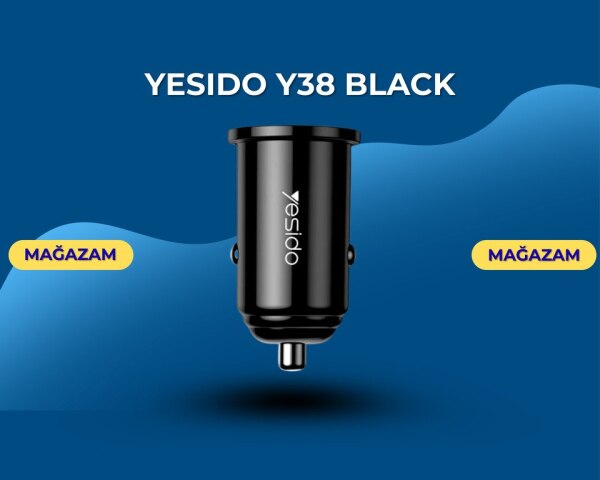Yesido Y38 black şarj cihazı