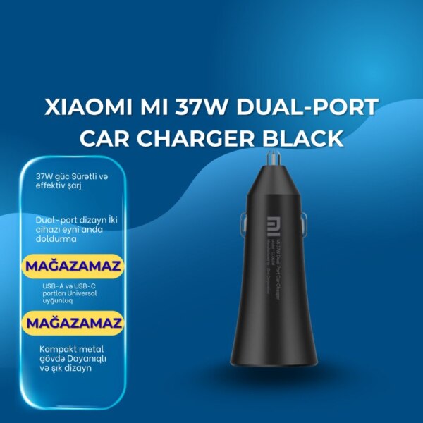 Xiaomi Mi 37W DualPort Car Charger black
