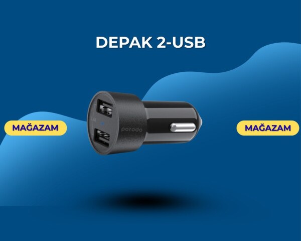 Depak 2usb avtomobil adapteri