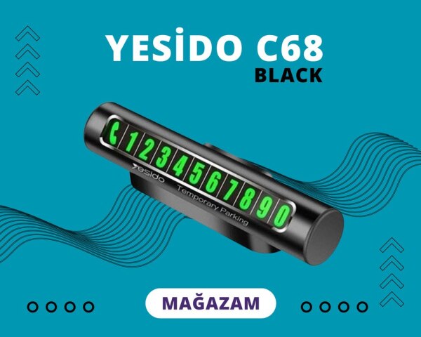 Temporary parking card Yesido C68black