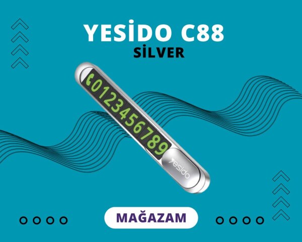 Temporary parking card Yesido C88silver 