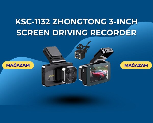 KSC1132 ZHONGTONG 3inch screen driving recorder with rear pullout