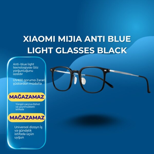 Xiaomi Mijia Anti Blue Light Glasses black