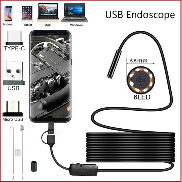 Endoskop kamera AN100 sərt kabel 1 metr