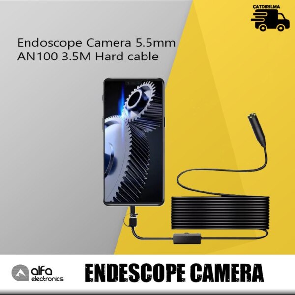 Endoskop kamera AN100 Sərt Kabel 35 metr