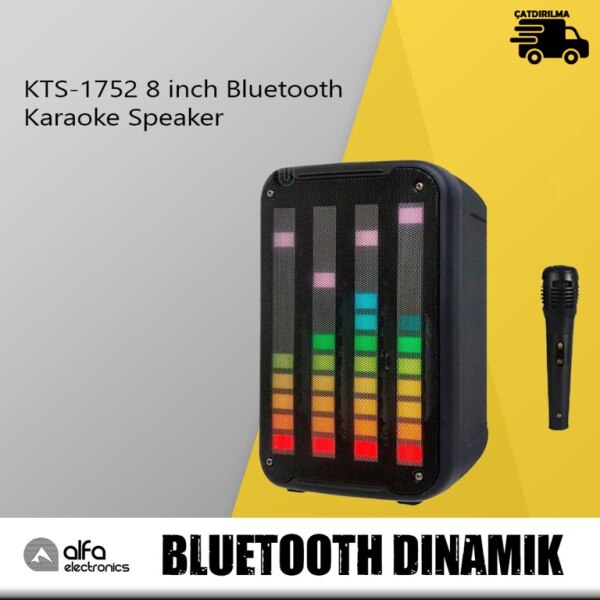 Bluetooth dinamik KTS1752 8 İnch Karaoke