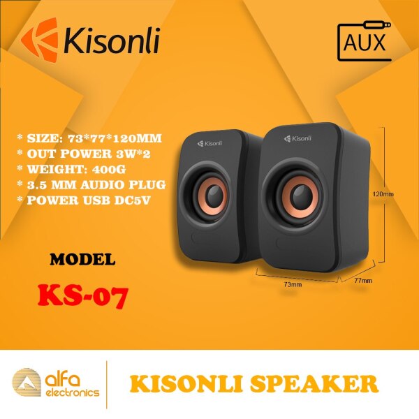 Stereo dinamik Kisonli Ks07 USB AUX Səs Gücləndirici