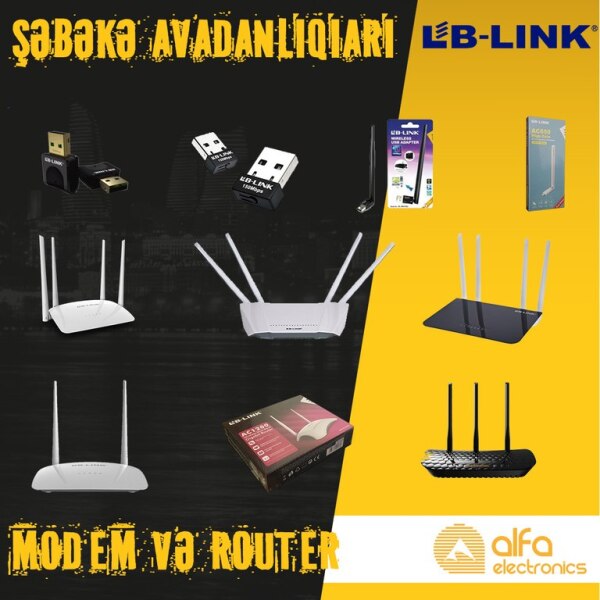 Modem Router Access Point Repeater və Wifi adapterlər