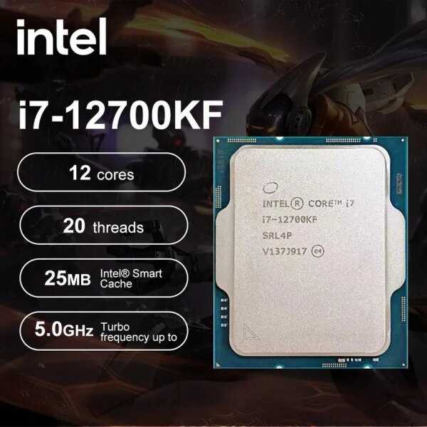Prosessor Intel Core i712700KF CPU