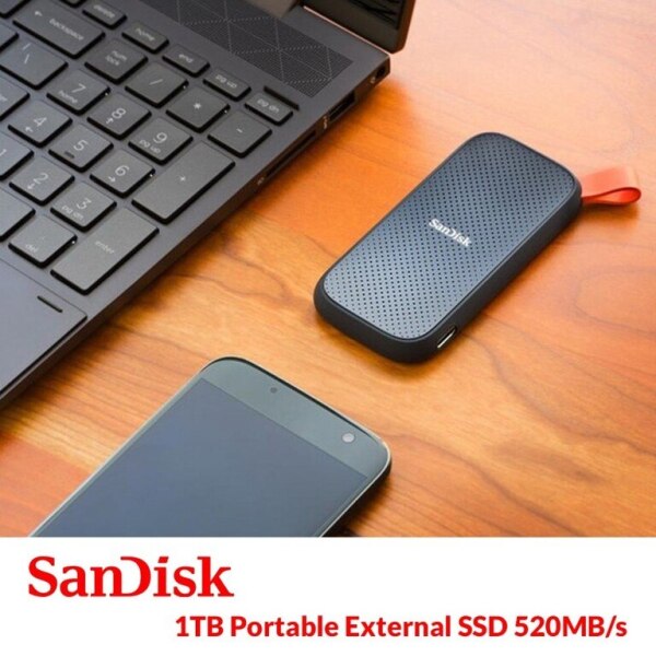 External SSD SanDisk 1TB Portable External SSD 520MBs SDSSDE301T00G25