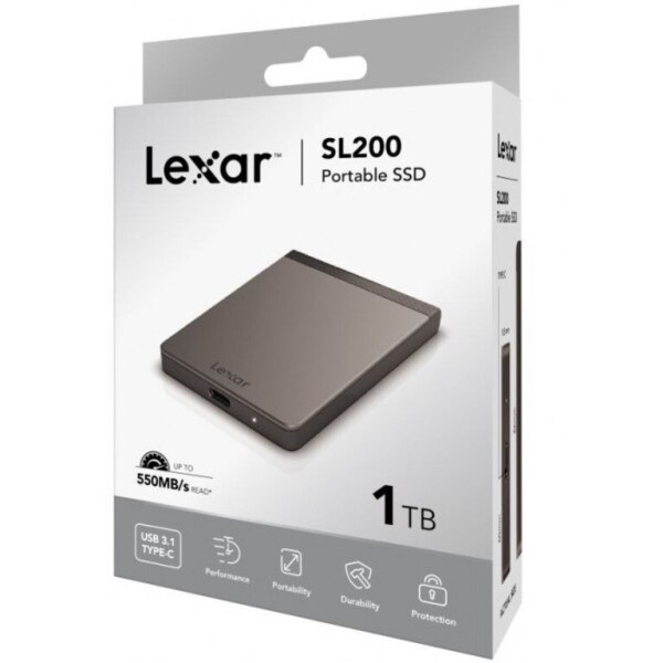 External SSD Lexar SL200 Portable 1TB USB 31 TypeC