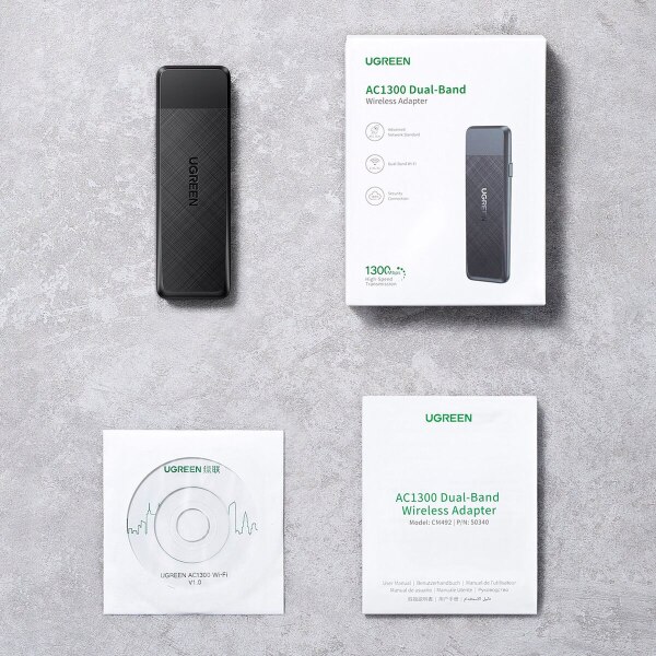 USB wifi adapter UGREEN AC1300 5G24G Dual Band