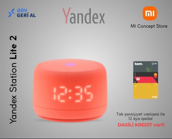 Ağıllı dinamik Yandex Station Lite 2 Orange