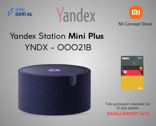 Ağıllı dinamik Yandex Station Mini Plus Blue