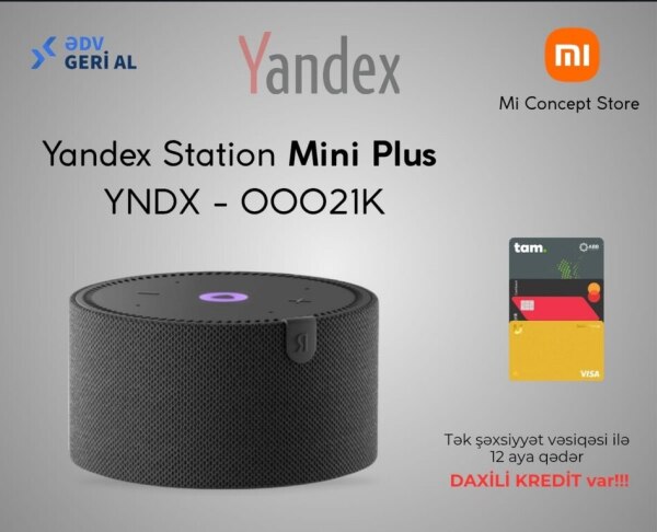 Ağıllı dinamik Yandex Station Mini Plus Black