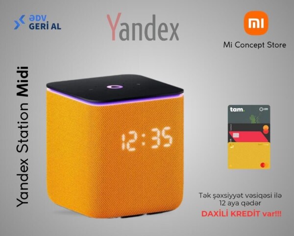 Ağıllı dinamik Yandex Station Midi Orange