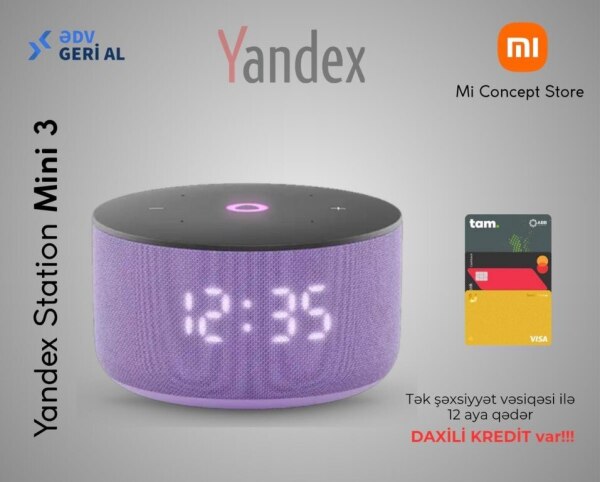 Ağıllı dinamik Yandex Station Mini 3 Purple