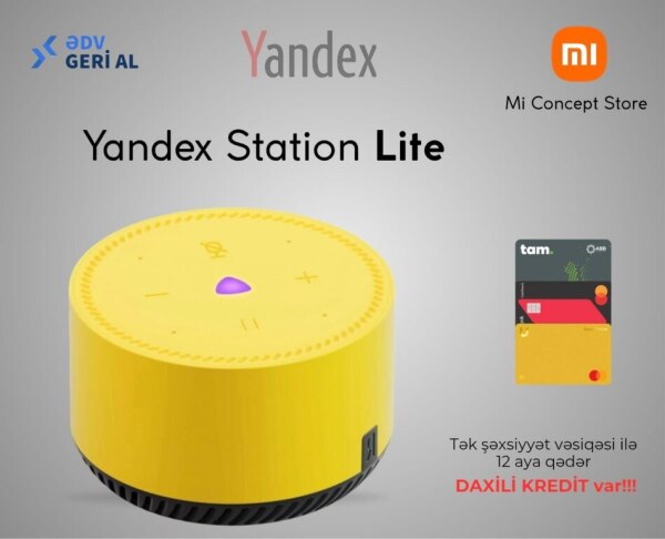 Ağıllı dinamik Yandex Station Lite Yellow