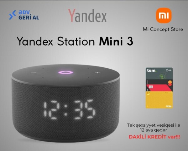 Ağıllı dinamik Yandex Station Mini 3 Black