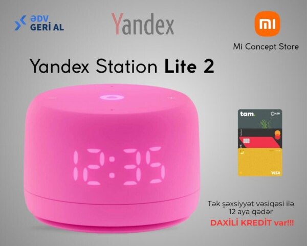 Ağıllı dinamik Yandex Station Lite 2 Pink