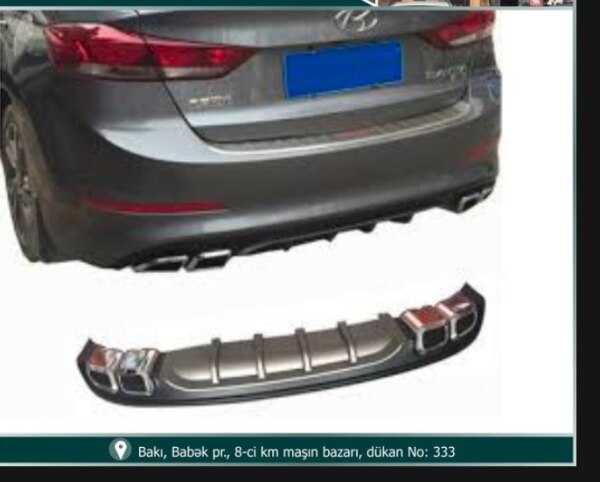 Hyundai Elantra arxa diffuzeri