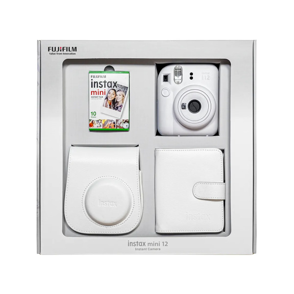 INSTAX MINI 12 CLAY WHITEBUNDLE BOX