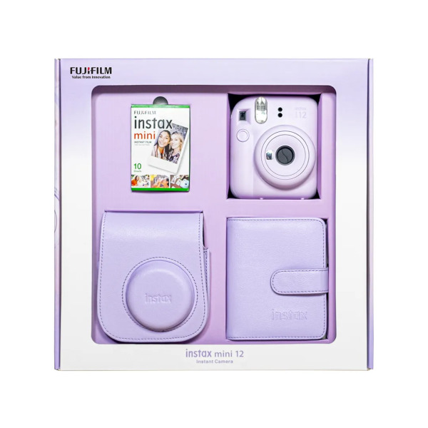 INSTAX MINI 12 LILAC PURPLEBUNDLE BOX