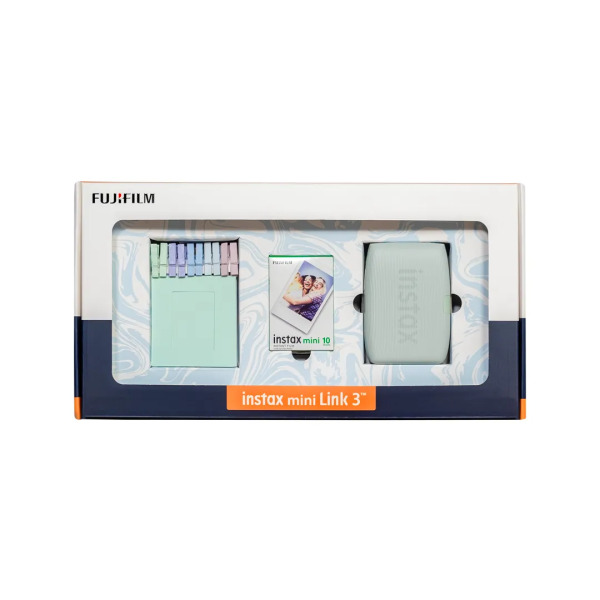 INSTAX MINI LINK3 S GREEN BUNDLE BOX