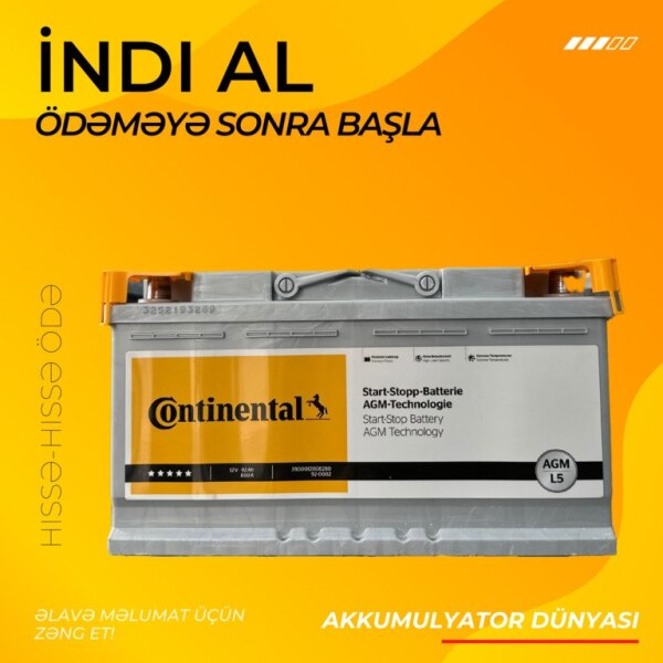 Akkumulyator Continental 12V 92Ah StartStop AGML5