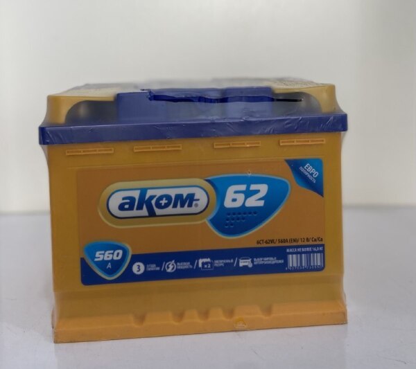 Akkumulyator AKOM 62 EVRO 12V 62Ah 560A