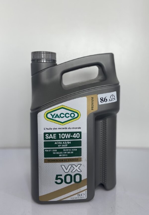 Mühərrik yağı YACCO 500 SAE 10W40 5L