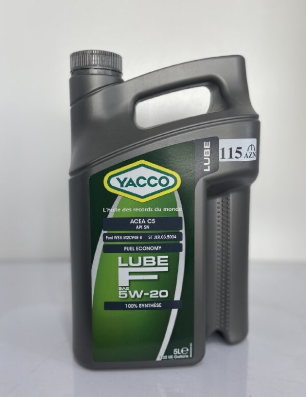 Mühərrik yağı YACCO LUBE F 5W20 5L