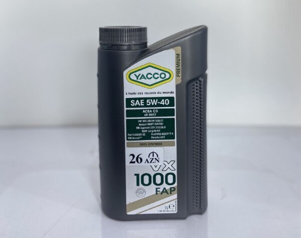 Mühərrik yağı YACCO 1000 SAE 5W40 1L