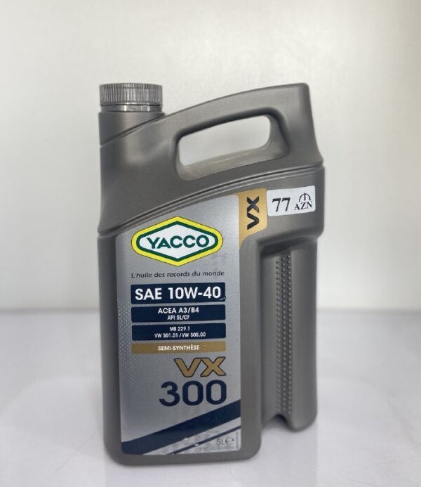 Mühərrik yağı YACCO 300 SAE 10W40 5L