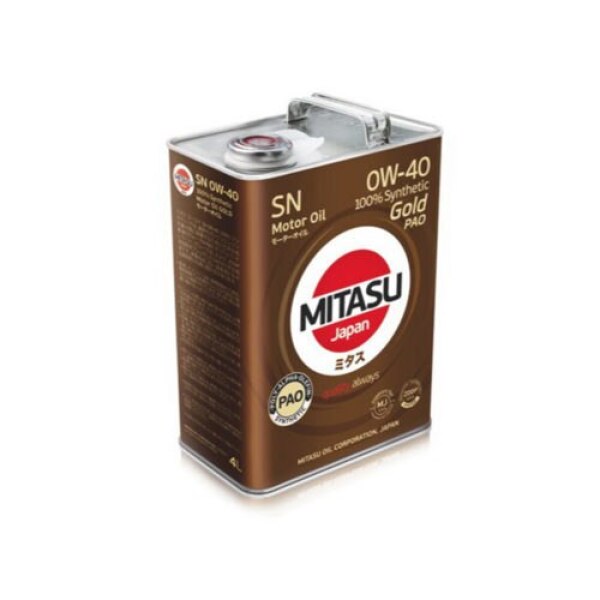 Mühərrik yağı Mitasu Gold SN 0W40 PAO 4L